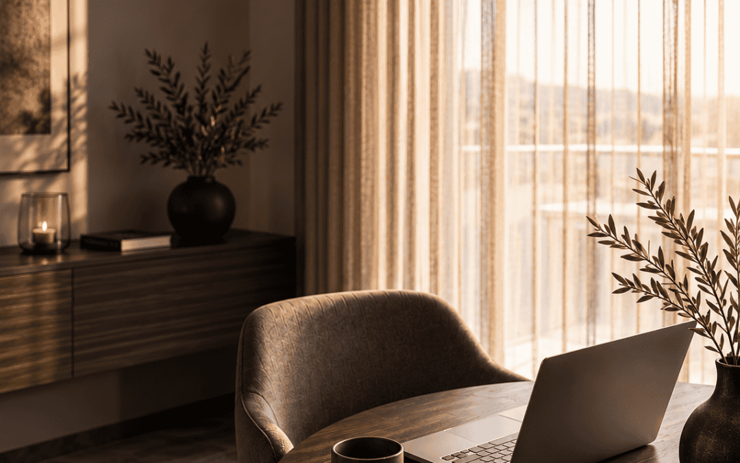 Geschäftsreisender arbeitet in einem modernen Serviced Apartment in Singen am westlichen Bodensee